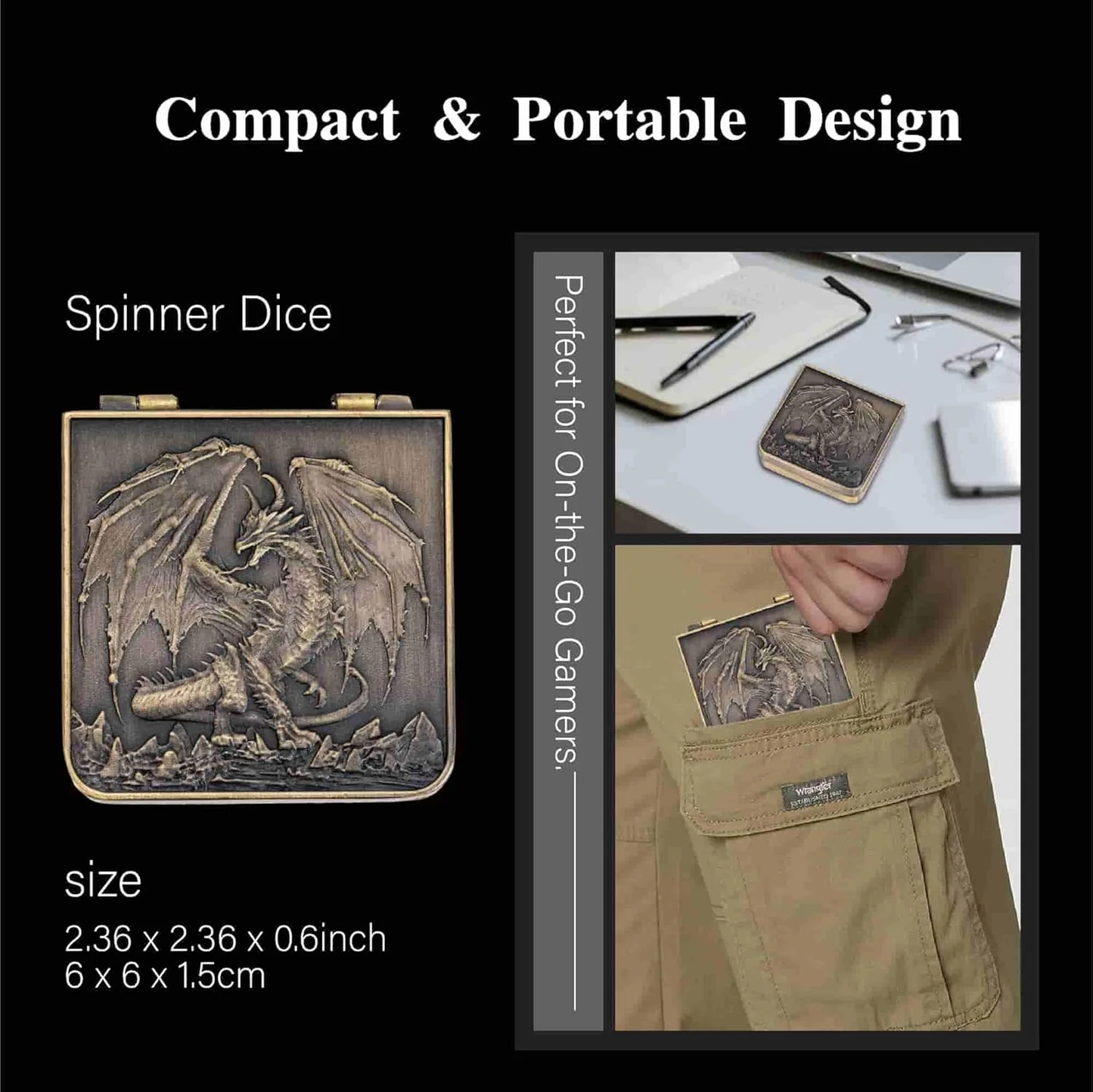 The All-in-One Spinning Polyhedral Dice Card - Credit Card Size