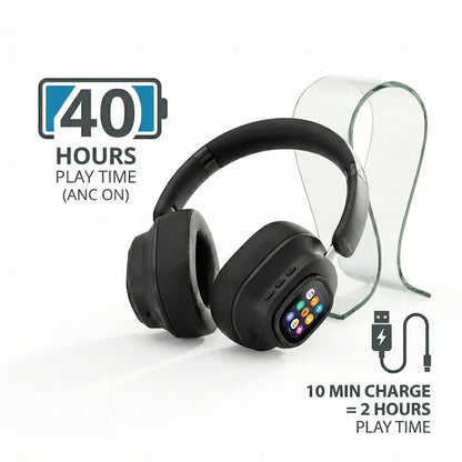 ANC Headphones with Control LED Screen